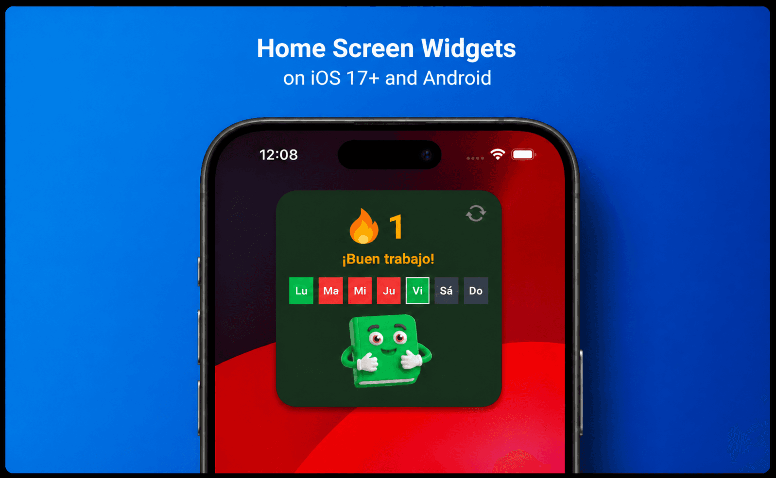 HabitKit's widgets on an iOS home screen
